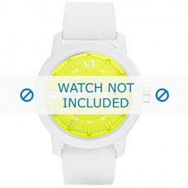 Bracelet de montre Armani AX1241 Silicone Blanc 22mm