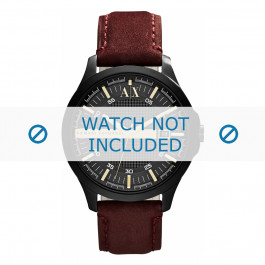 Bracelet de montre Armani AX2130 Cuir Brun 22mm