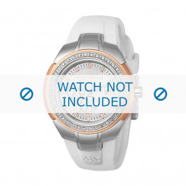 Bracelet de montre Armani AX5052 Silicone Blanc 20mm