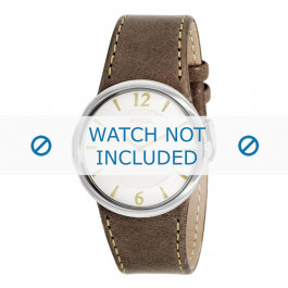 Boccia bracelet de montre 3161-09-BO3161-09-40 Cuir Brun 26mm + coutures brunes