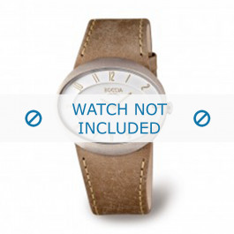 Bracelet de montre Boccia 3165.01 Cuir Brun 26mm