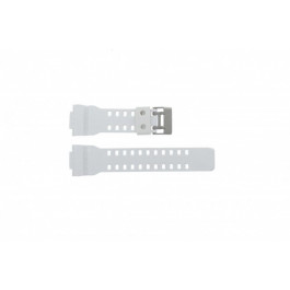 Bracelet de montre Casio GA-100A-7A / GA-8900A-7 / GR-8900A-7 / GW-8900-7 Plastique Blanc 16mm