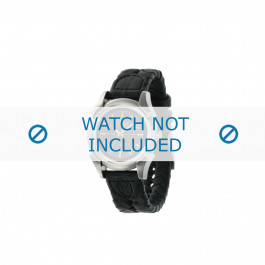 Diesel bracelet de montre DZ2149 Cuir Noir 20mm + coutures noires