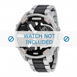 Diesel bracelet de montre DZ7349 Acier inoxydable Noir 28mm