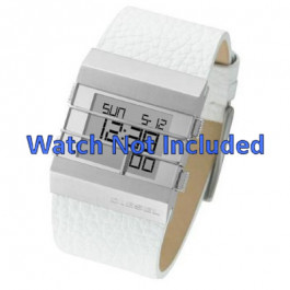 Bracelet de montre Diesel DZ7087 Cuir Blanc 36mm