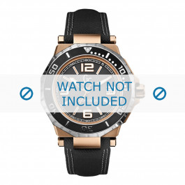 Guess bracelet de montre X79002G2S Toile Noir + coutures blanches