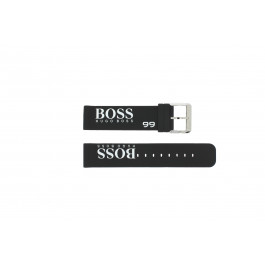 Hugo Boss bracelet de montre HB-103-1-34-2233 / HB1512501 /  HB659302229 Silicone Noir 22mm