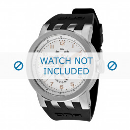 Bracelet de montre Invicta 10387 / 10388.01 / DNA Vintage Caoutchouc Noir 24mm