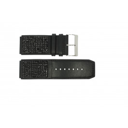 Bracelet de montre Jacques Lemans JAC-1271 Cuir Noir 26mm