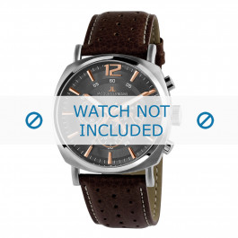 Jacques Lemans bracelet de montre 1-1645H Cuir Brun + coutures blanches