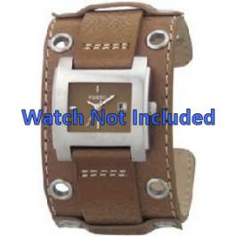 Fossil bracelet de montre JR8149 Cuir Brun 18mm + coutures défaut