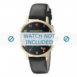 Bracelet de montre Kate Spade New York KSW1039 Cuir Noir 16mm
