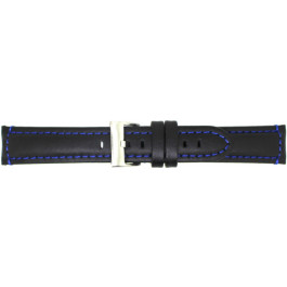 Bracelet de montre Universel 393.01.05 Cuir Noir 24mm