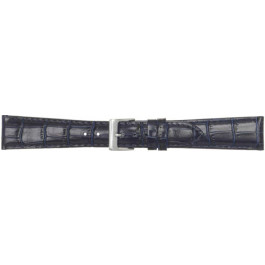 Bracelet de montre Poletto 454.11.12 Cuir Bleu 12mm