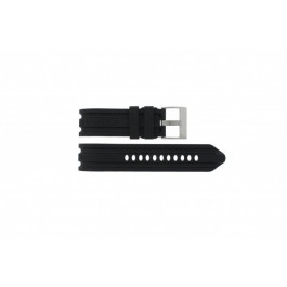 Bracelet de montre Nautica A15564G / A20040G Caoutchouc Noir 24mm