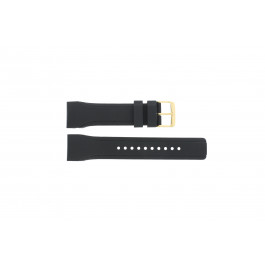 Bracelet de montre Pulsar W861-X006 / PQ2048X1 / PP256X Caoutchouc Noir 24mm