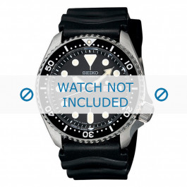 Bracelet de montre Seiko 7S26-0020 / SKX007K1 / 4FY8JZ / 4D41JZ Caoutchouc Noir 22mm