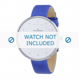 Bracelet de montre Skagen SKW2172 Cuir Bleu 14mm