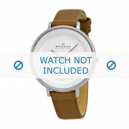 Bracelet de montre Skagen SKW2214 Cuir Cognac 14mm