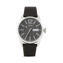Guess bracelet de montre W0658G3 Cuir Brun foncé 24mm + coutures brunes