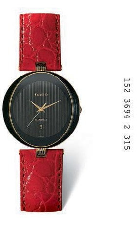 Bracelet de montre Rado 01.152.3694.2.315 Cuir Rouge 18mm