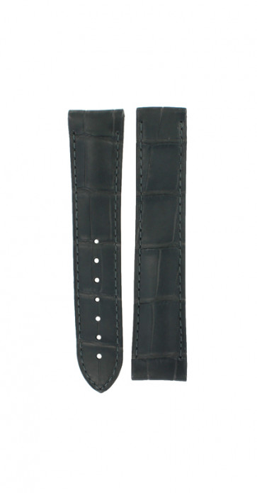 Bracelet de montre Omega 13033392102001 / 032CUZ003351 Peau de crocodile Noir 20mm