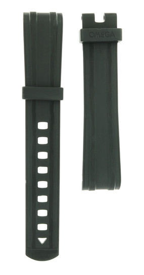 Bracelet de montre Omega 21032422001001-S Silicone Noir 20mm