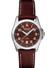 Bracelet de montre Swiss Military Hanowa 06-6030.04.005.05 / 6-6030 Cuir Brun 15mm