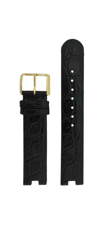 Bracelet de montre Rado 01.115.3828.4.015 / R070888210 Cuir Noir 18mm