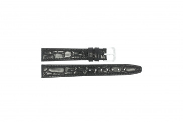 Bracelet de montre en cuir croco noir laque 10mm 082