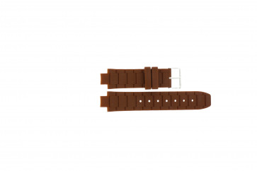 Jacques Lemans bracelet de montre 1-1696 / BK-2892 Silicone Brun 12mm