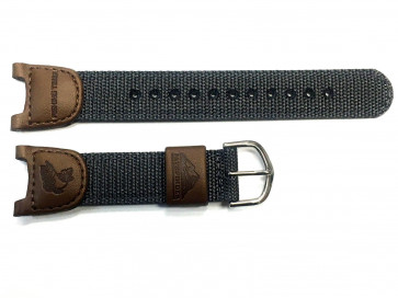 Casio bracelet de montre 10113394 /  2632 / PAS-400B Nylon Brun + coutures défaut