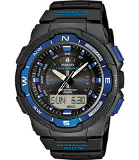 Casio bracelet de montre 10431876 Plastique Noir 17mm 
