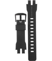 Casio bracelet de montre 10443951 Plastique Noir 16mm 