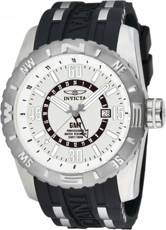 Bracelet de montre Invicta 10681.01 Caoutchouc Noir