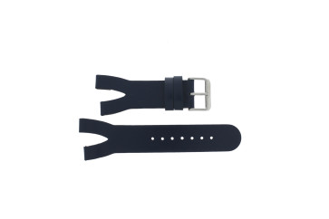 Bracelet de montre Davis 1401 / 1403 Cuir Bleu 10mm