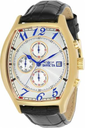 Bracelet de montre Invicta 14330.01 Cuir Noir 22mm