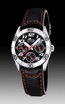 Bracelet de montre Lotus 15651-9 Cuir Noir 18mm