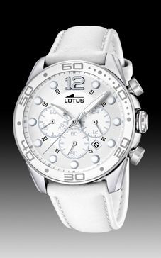 Bracelet de montre Lotus 15782-1 Cuir Blanc 21mm
