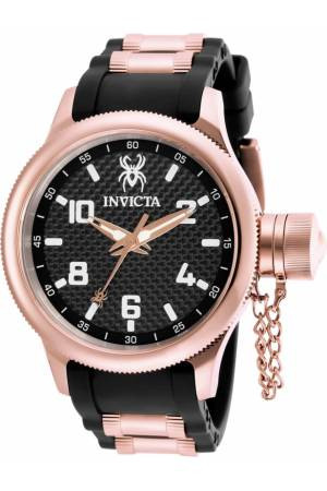Bracelet de montre Invicta 17948 Caoutchouc Noir