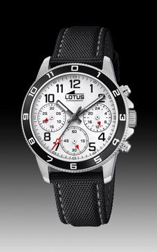 Bracelet de montre Lotus 18581-1 Cuir Noir 18mm