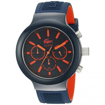 Lacoste bracelet de montre 2010813 / LC-61-1-29-2601 Caoutchouc Bleu 16mm