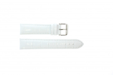 Bracelet de montre Universel 285.09 Cuir croco Blanc 22mm