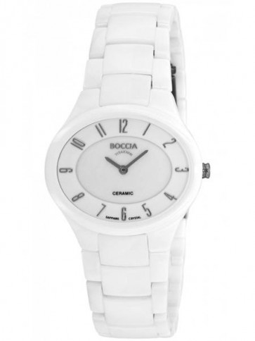 Bracelet de montre Boccia 3216-01 Céramique Blanc