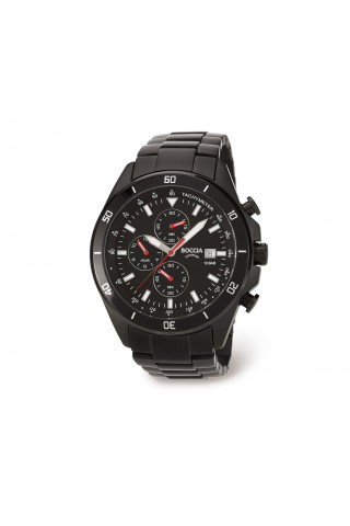 Bracelet de montre Boccia 3762-03 / 811 A3762AQSXC Acier Noir 21mm