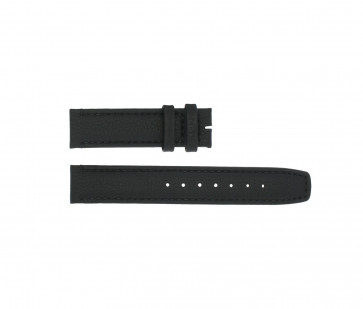Boccia bracelet de montre 3771-01 Cuir Noir 20mm + coutures défaut