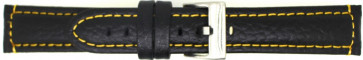 Bracelet de montre Universel 394.01.10 Cuir Noir 24mm