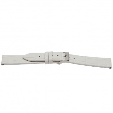 Bracelet de montre Universel H501 Cuir Blanc 22mm