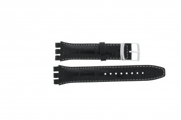 Bracelet de montre Swatch (alt.) 516431.01.19.C Cuir Noir 19mm