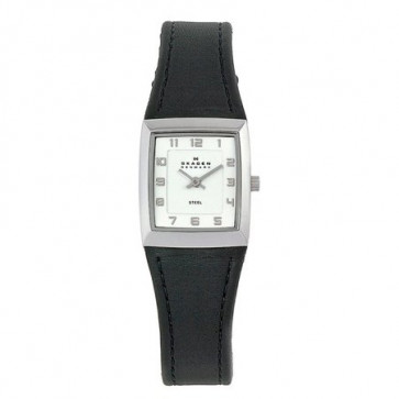 Bracelet de montre Skagen 523XSSLBC Cuir Noir 20mm
